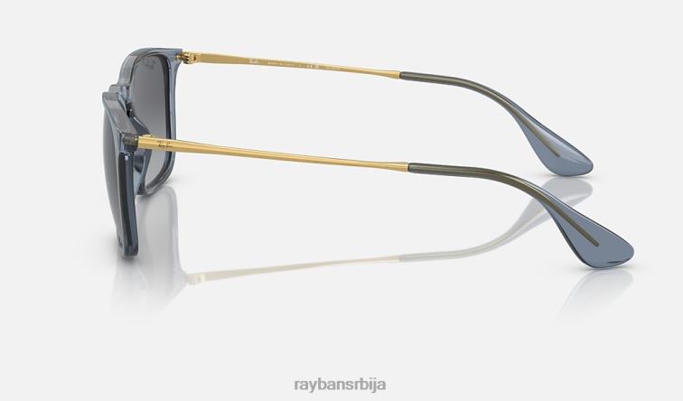 Ray-Ban цхрис P0HP235 наочаре за сунце полирана провидна плава/сива мушкарци