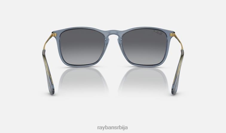 Ray-Ban цхрис P0HP235 наочаре за сунце полирана провидна плава/сива мушкарци