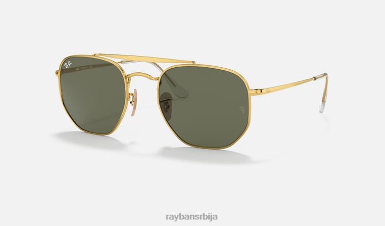Ray-Ban маршал P0HP242 наочаре за сунце полирано златно/зелено мушкарци
