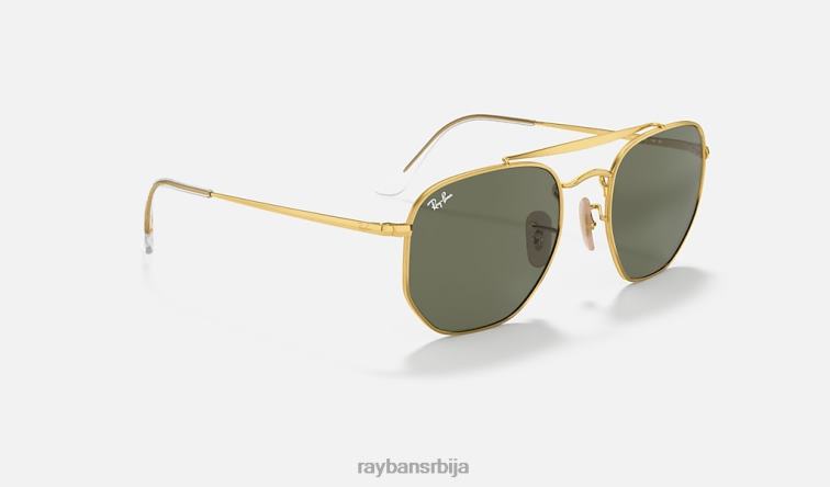 Ray-Ban маршал P0HP242 наочаре за сунце полирано златно/зелено мушкарци