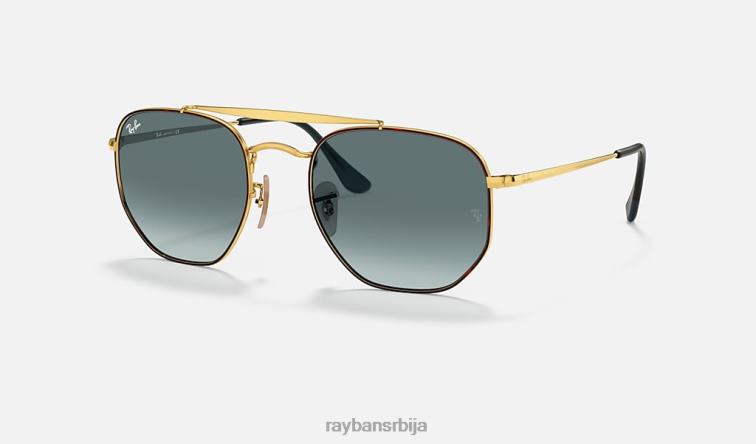 Ray-Ban маршал P0HP247 наочаре за сунце углачана хавана/плава мушкарци