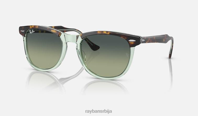 Ray-Ban око соколово P0HP248 наочаре за сунце углачана хавана на транспарентној зеленој/зеленој мушкарци