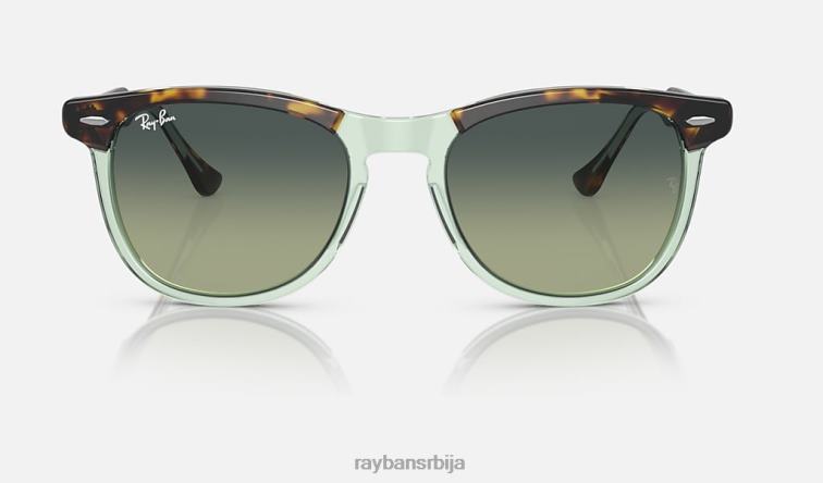 Ray-Ban око соколово P0HP248 наочаре за сунце углачана хавана на транспарентној зеленој/зеленој мушкарци