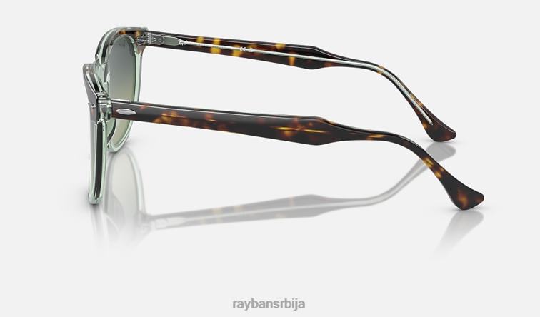 Ray-Ban око соколово P0HP248 наочаре за сунце углачана хавана на транспарентној зеленој/зеленој мушкарци