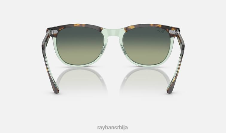 Ray-Ban око соколово P0HP248 наочаре за сунце углачана хавана на транспарентној зеленој/зеленој мушкарци