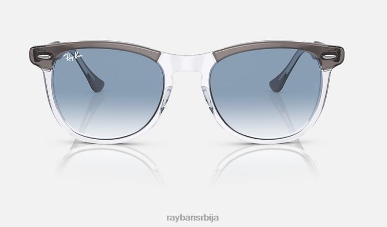 Ray-Ban око соколово P0HP250 наочаре за сунце полирано сиво на транспарентно/плаво мушкарци