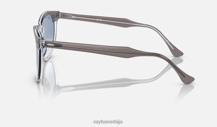 Ray-Ban око соколово P0HP250 наочаре за сунце полирано сиво на транспарентно/плаво мушкарци
