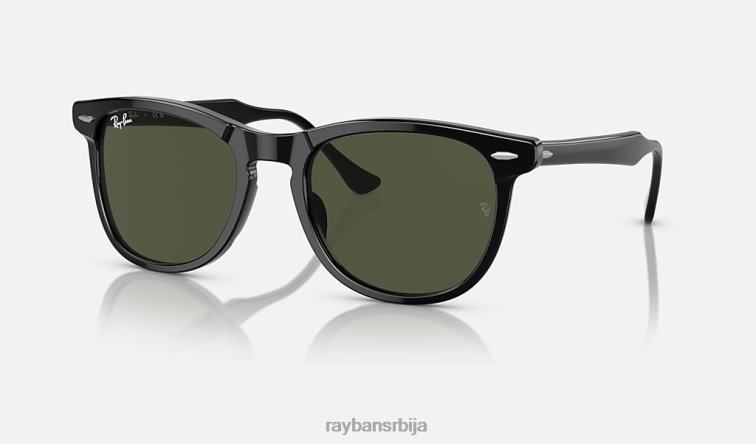 Ray-Ban око соколово P0HP253 наочаре за сунце полирана црно/зелена мушкарци