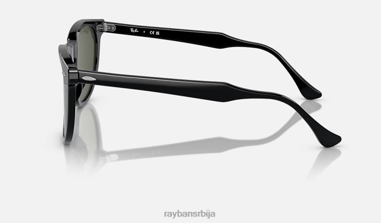 Ray-Ban око соколово P0HP253 наочаре за сунце полирана црно/зелена мушкарци