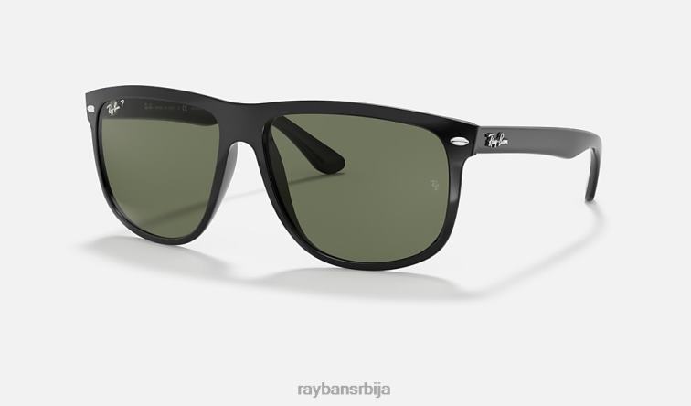 Ray-Ban дечко P0HP258 наочаре за сунце полирана црна/тамно зелена мушкарци