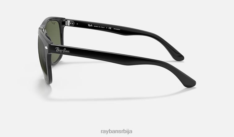 Ray-Ban дечко P0HP258 наочаре за сунце полирана црна/тамно зелена мушкарци