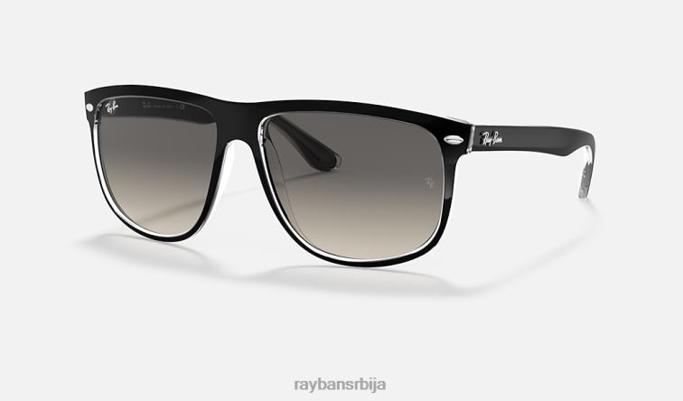 Ray-Ban дечко P0HP262 наочаре за сунце полирано црно на транспарентно/сиво мушкарци