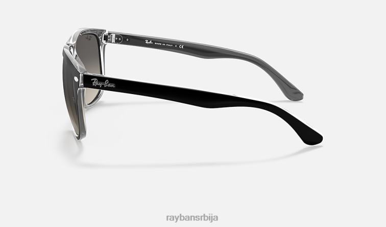 Ray-Ban дечко P0HP262 наочаре за сунце полирано црно на транспарентно/сиво мушкарци