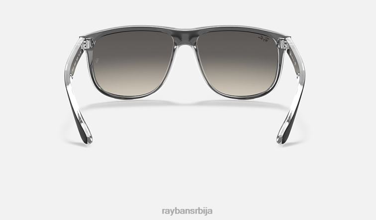 Ray-Ban дечко P0HP262 наочаре за сунце полирано црно на транспарентно/сиво мушкарци