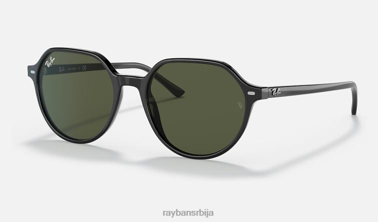 Ray-Ban тхалиа P0HP266 наочаре за сунце полирана црно/зелена мушкарци