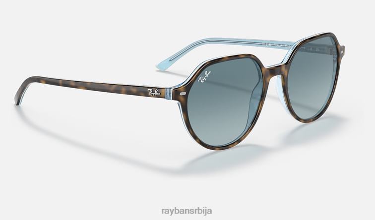 Ray-Ban тхалиа P0HP269 наочаре за сунце углачана хавана на светло плавој/плавој мушкарци