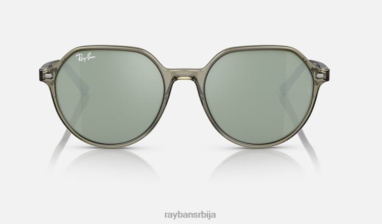 Ray-Ban тхалиа P0HP270 наочаре за сунце полирана провидна зелена/сребрна мушкарци