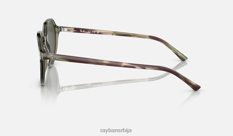 Ray-Ban тхалиа P0HP270 наочаре за сунце полирана провидна зелена/сребрна мушкарци