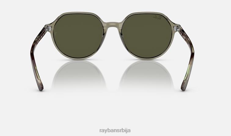 Ray-Ban тхалиа P0HP270 наочаре за сунце полирана провидна зелена/сребрна мушкарци