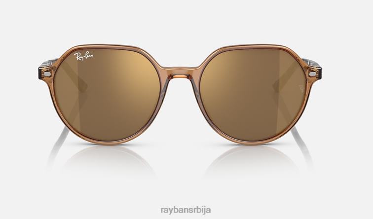 Ray-Ban тхалиа P0HP271 наочаре за сунце полирана провидна браон/златна мушкарци