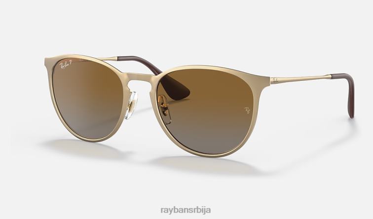 Ray-Ban ерика метал P0HP274 наочаре за сунце мат златно/браон мушкарци