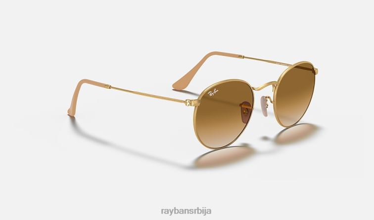 Ray-Ban округли метал P0HP27 наочаре за сунце мат златна/светло браон мушкарци