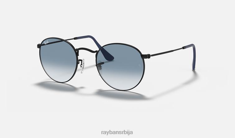 Ray-Ban округли метал P0HP28 наочаре за сунце мат црна/светло плава мушкарци