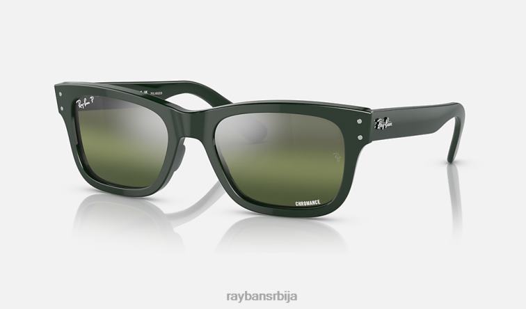 Ray-Ban бурбанк P0HP285 наочаре за сунце полирано зелено/зелено мушкарци