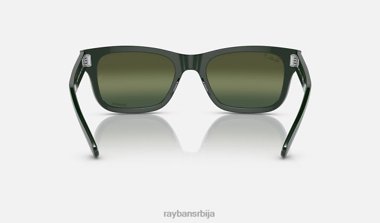 Ray-Ban бурбанк P0HP285 наочаре за сунце полирано зелено/зелено мушкарци