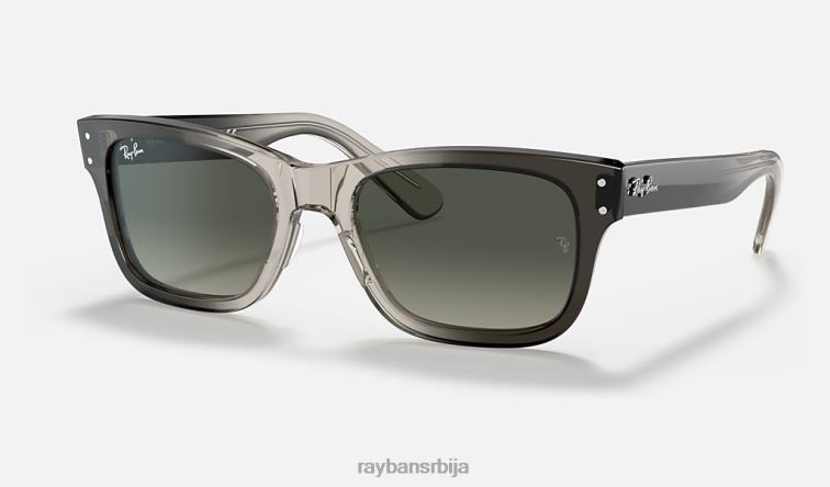 Ray-Ban бурбанк P0HP286 наочаре за сунце полирана провидна сива/сива мушкарци