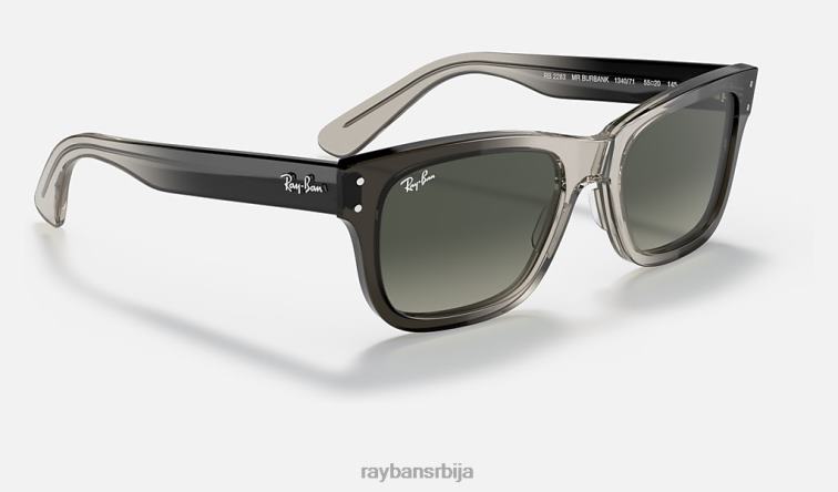 Ray-Ban бурбанк P0HP286 наочаре за сунце полирана провидна сива/сива мушкарци