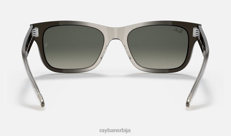 Ray-Ban бурбанк P0HP286 наочаре за сунце полирана провидна сива/сива мушкарци