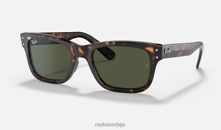 Ray-Ban бурбанк P0HP287 наочаре за сунце углачана хавана/зелена мушкарци