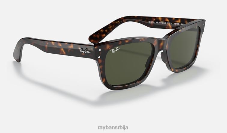 Ray-Ban бурбанк P0HP287 наочаре за сунце углачана хавана/зелена мушкарци