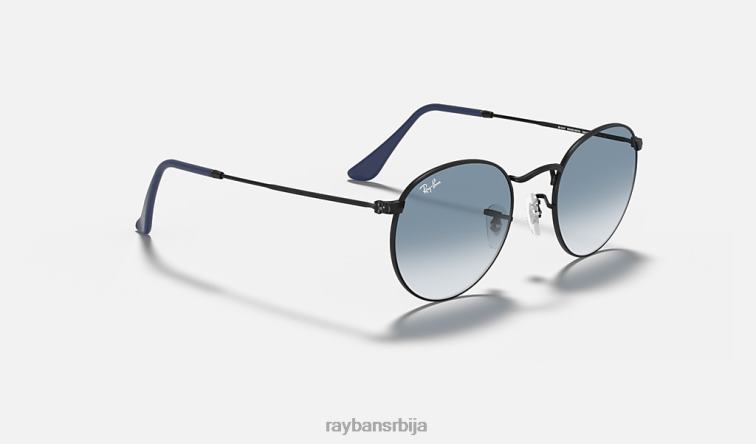 Ray-Ban округли метал P0HP28 наочаре за сунце мат црна/светло плава мушкарци