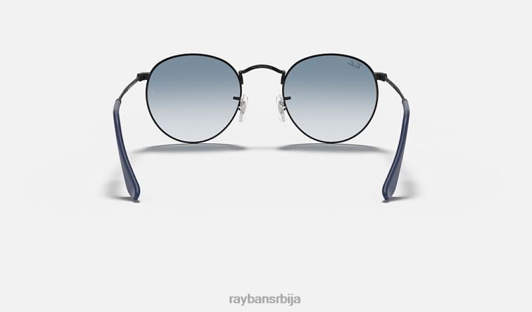 Ray-Ban округли метал P0HP28 наочаре за сунце мат црна/светло плава мушкарци