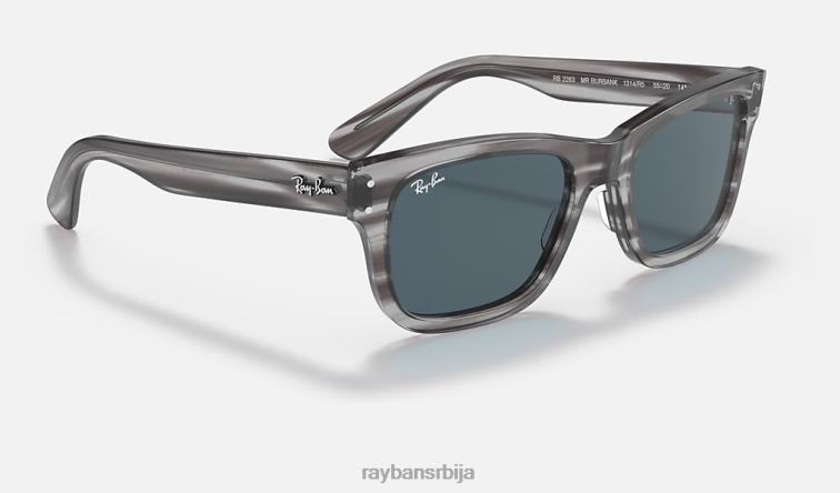 Ray-Ban бурбанк P0HP290 наочаре за сунце полирана сива/плава мушкарци