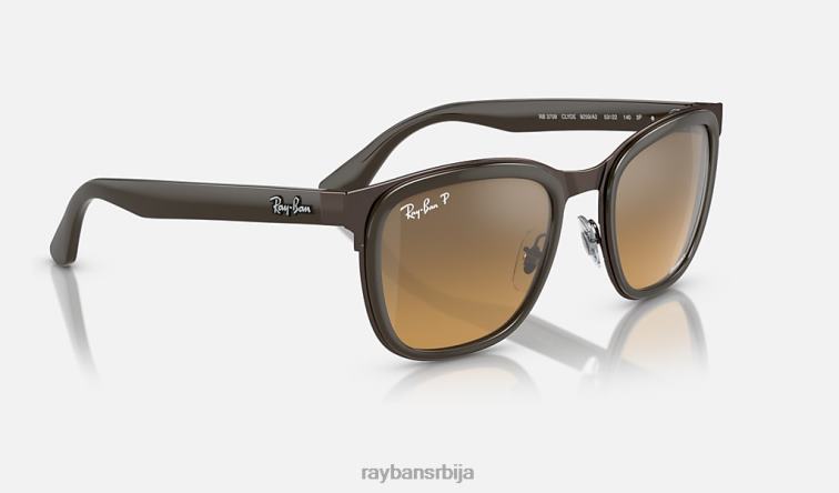 Ray-Ban Цлиде P0HP293 наочаре за сунце полирано браон на бакру/браон/сиво мушкарци