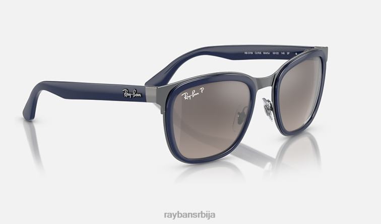 Ray-Ban Цлиде P0HP294 наочаре за сунце углачано плаво на металу/сребру мушкарци