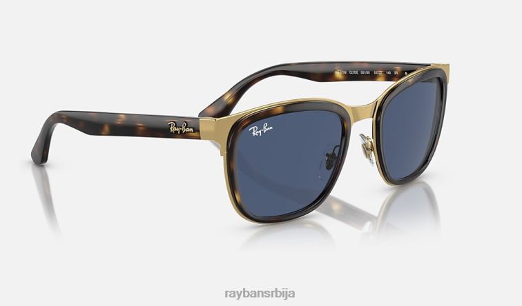Ray-Ban Цлиде P0HP295 наочаре за сунце углачана хавана на златно/тамно плавој боји мушкарци