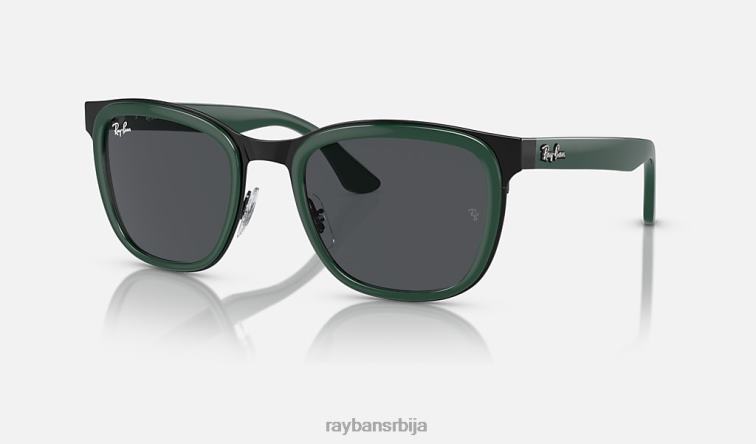 Ray-Ban Цлиде P0HP296 наочаре за сунце полирано зелено на црној/тамно сивој мушкарци