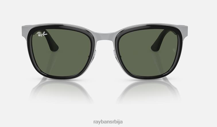 Ray-Ban Цлиде P0HP297 наочаре за сунце полирано црно на сребрно/тамно зелено мушкарци