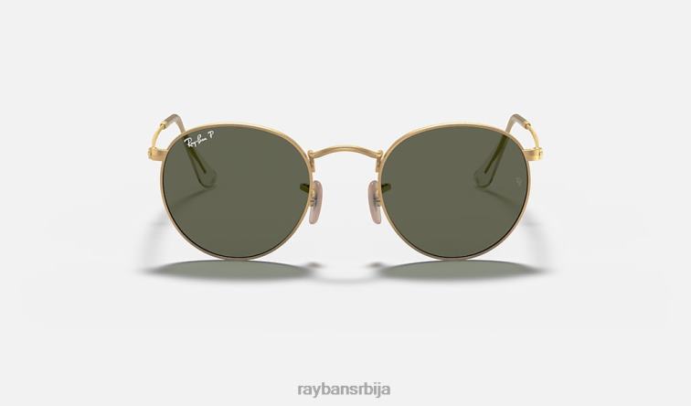 Ray-Ban округли метал P0HP29 наочаре за сунце мат златно/зелена мушкарци