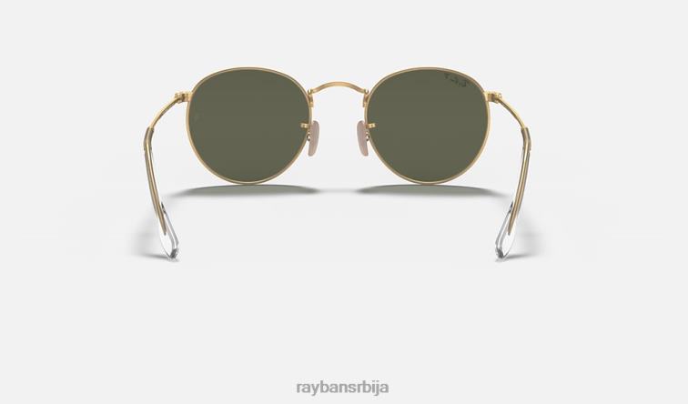 Ray-Ban округли метал P0HP29 наочаре за сунце мат златно/зелена мушкарци