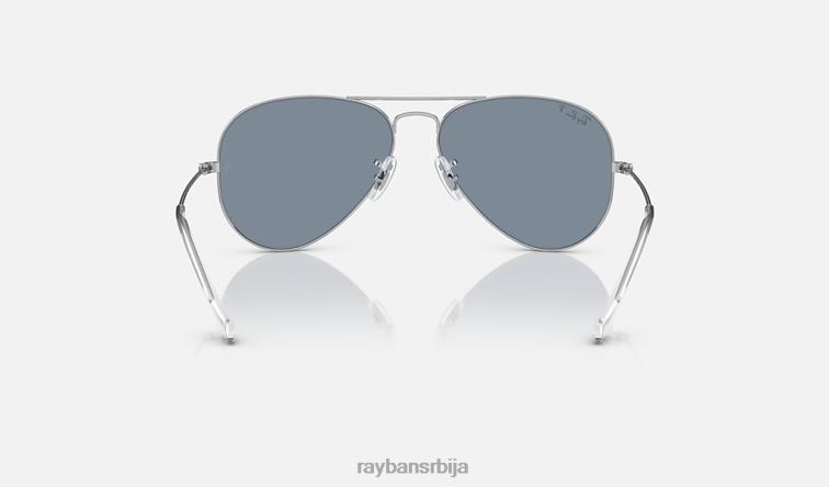 Ray-Ban авиатор цлассиц P0HP2 наочаре за сунце полирано сребрно/плаво мушкарци