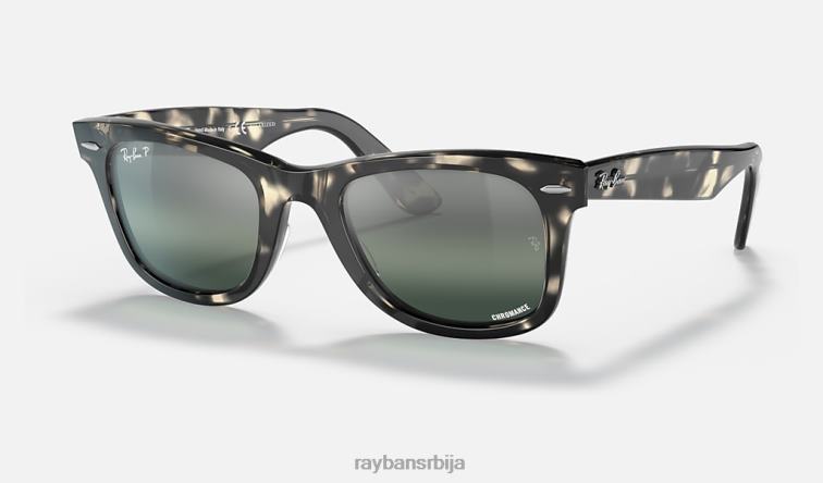 Ray-Ban оригинални ваифарер хроманце P0HP301 наочаре за сунце полирана сива хавана/сребрна/плава мушкарци