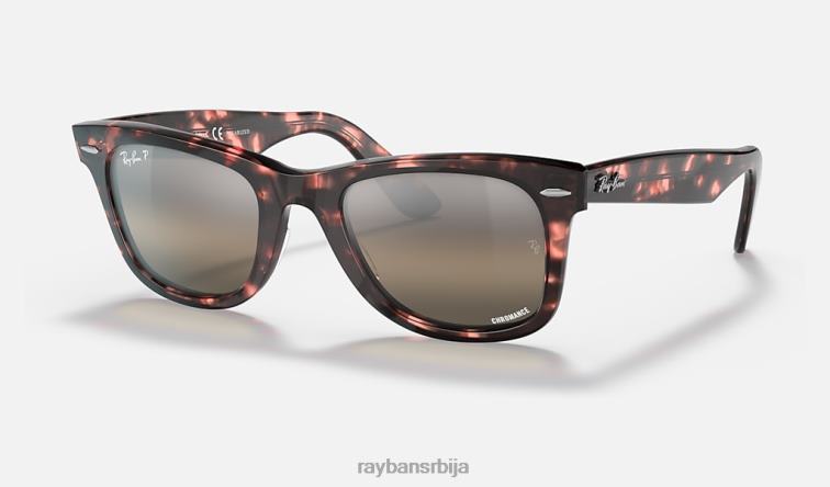 Ray-Ban оригинални ваифарер хроманце P0HP302 наочаре за сунце полирана провидна розе/сребрна/сива мушкарци