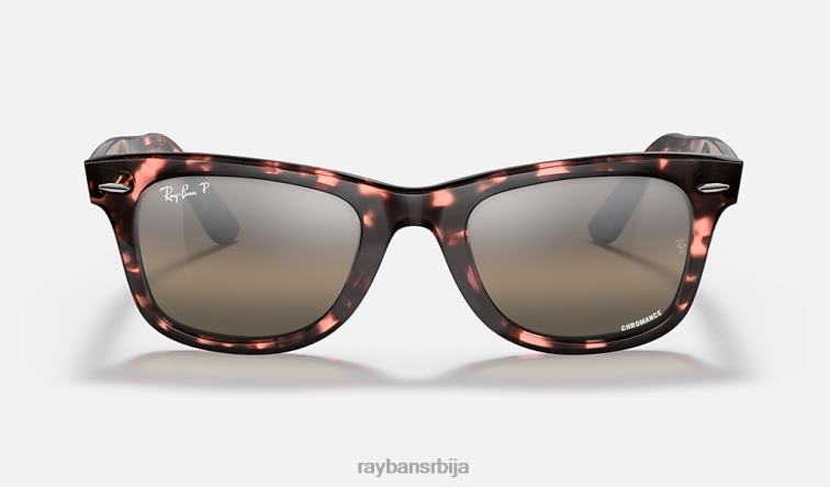 Ray-Ban оригинални ваифарер хроманце P0HP302 наочаре за сунце полирана провидна розе/сребрна/сива мушкарци