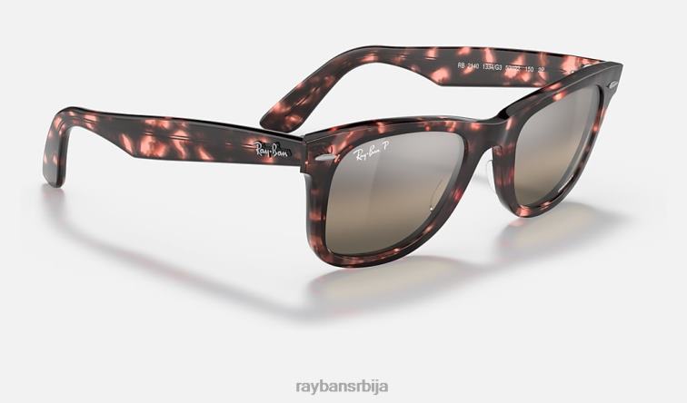 Ray-Ban оригинални ваифарер хроманце P0HP302 наочаре за сунце полирана провидна розе/сребрна/сива мушкарци