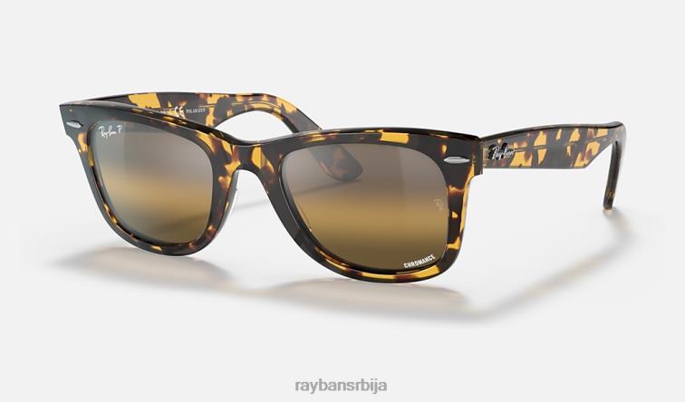 Ray-Ban оригинални ваифарер хроманце P0HP303 наочаре за сунце полирана жута хавана/сребрна/браон мушкарци